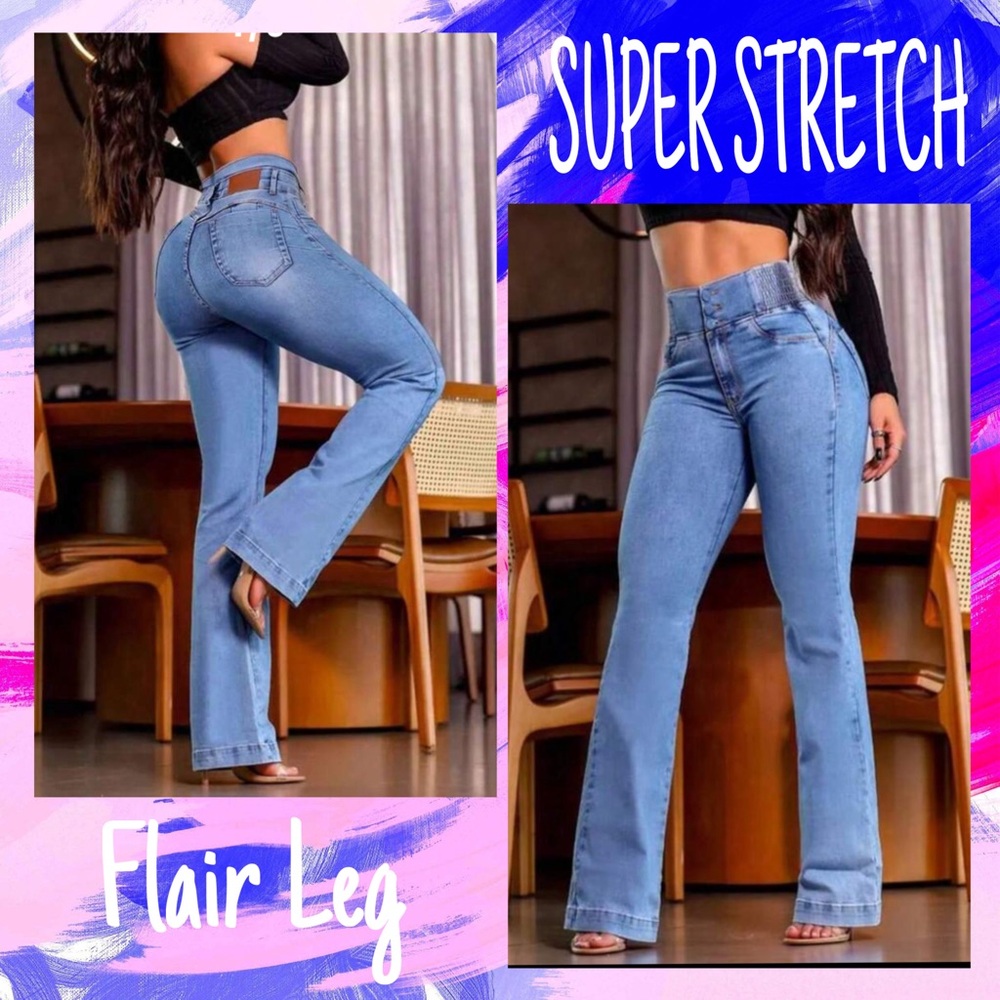 New Super Stretch Denim Wide Leg